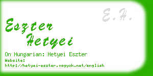 eszter hetyei business card